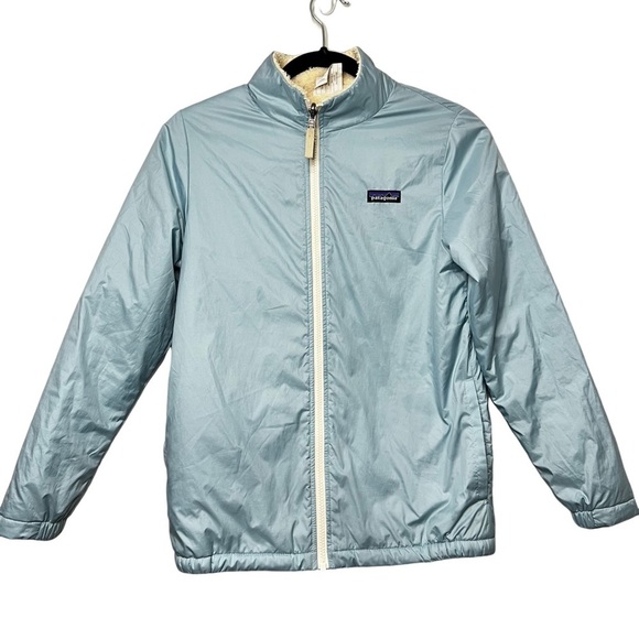 Girls Patagonia Reversible Coat Size XL/14 - Picture 6 of 9